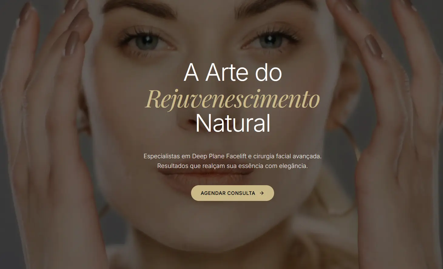 Veroface — hero "A Arte do Rejuvenescimento Natural"